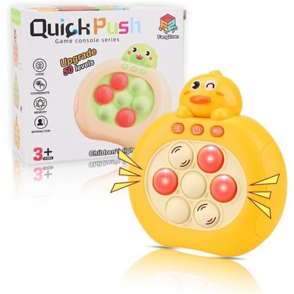 Bubble Game Console Handheld Fast Speed Pushing Educational Fidget Toy Kids CHIC - Picture 1 of 6